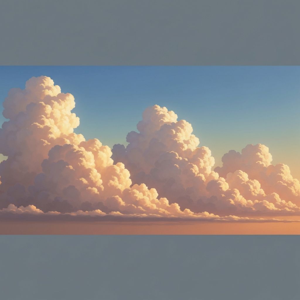 Majestic sunset clouds